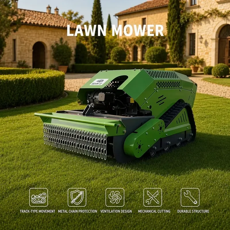 2026 Model SK-D800 Remote Control Crawler Lawn Machine Track Drive Slope Mower Hot Sale CE for Agricultural Vineyard