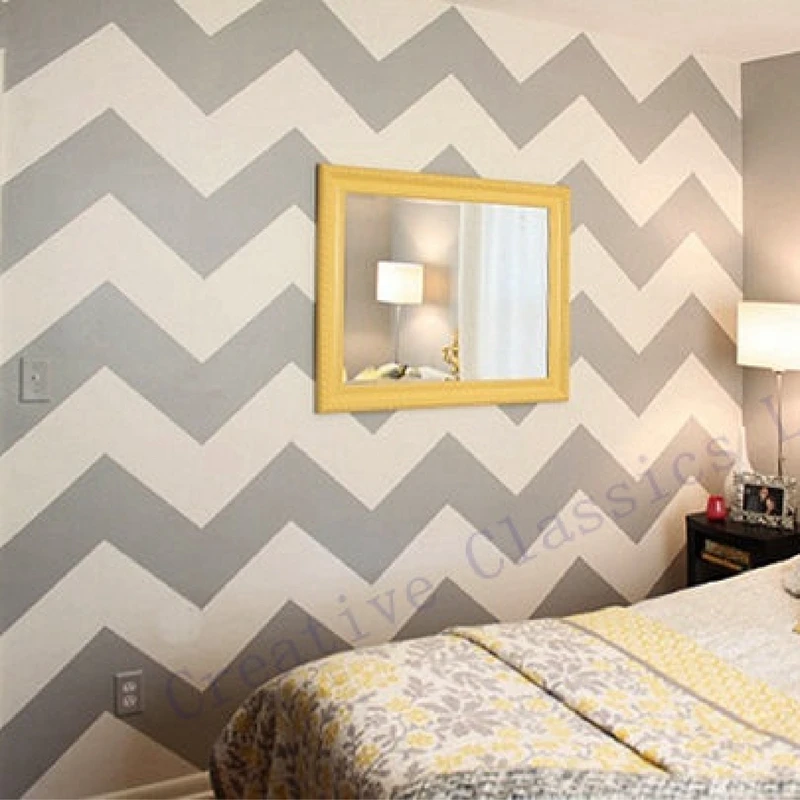 Free shipping Geometric Wallpaper- Chevron Seamless Pattern Wall Decal , Zig Zag wall decal Pattern Wall Panel Wall Sticker