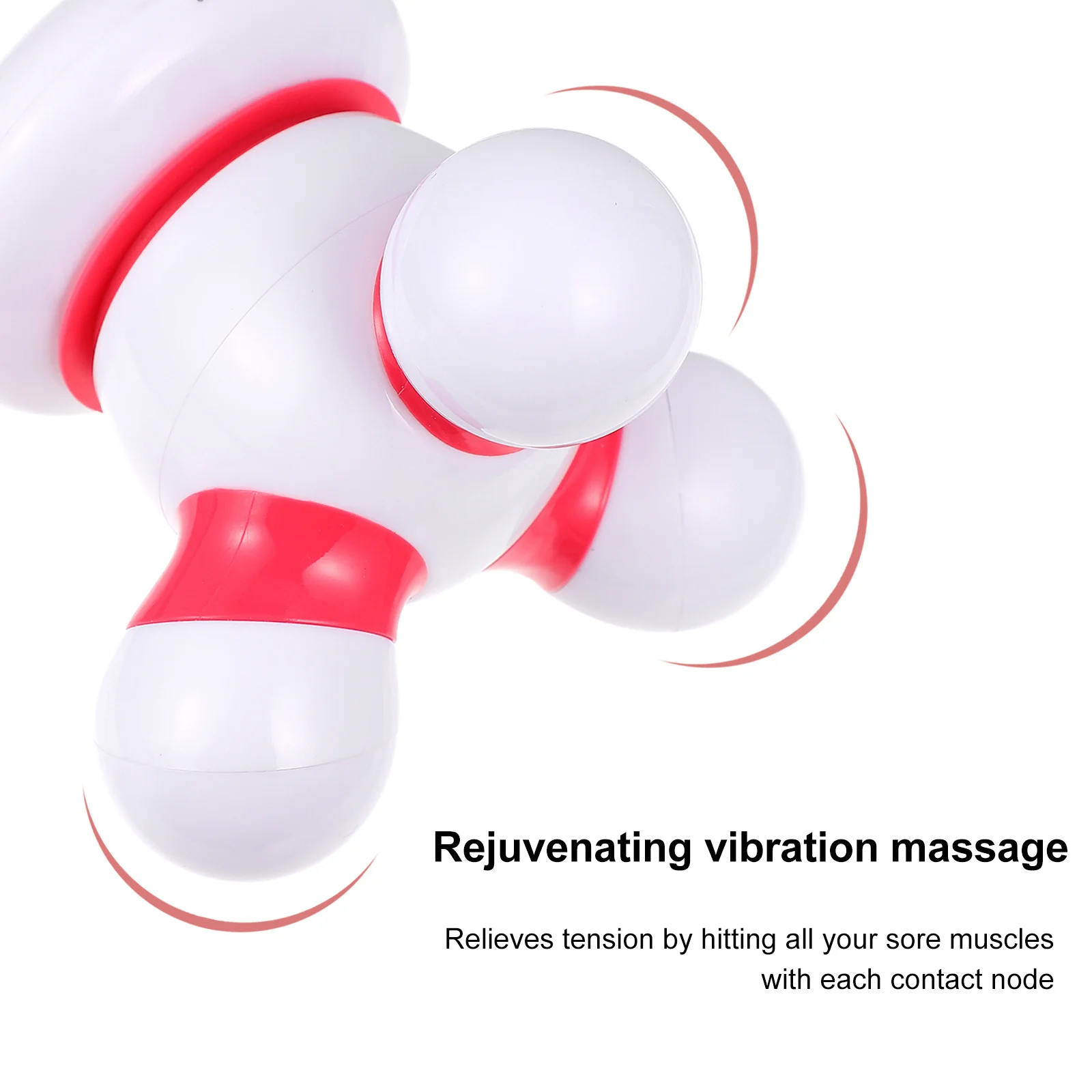 مدلك الظهر يده المحمولة جهاز تخفيف العضلات لآلام الرقبة والكتف ثلاثة أرجل الوخز أداة تدليك الجسم الاهتزاز