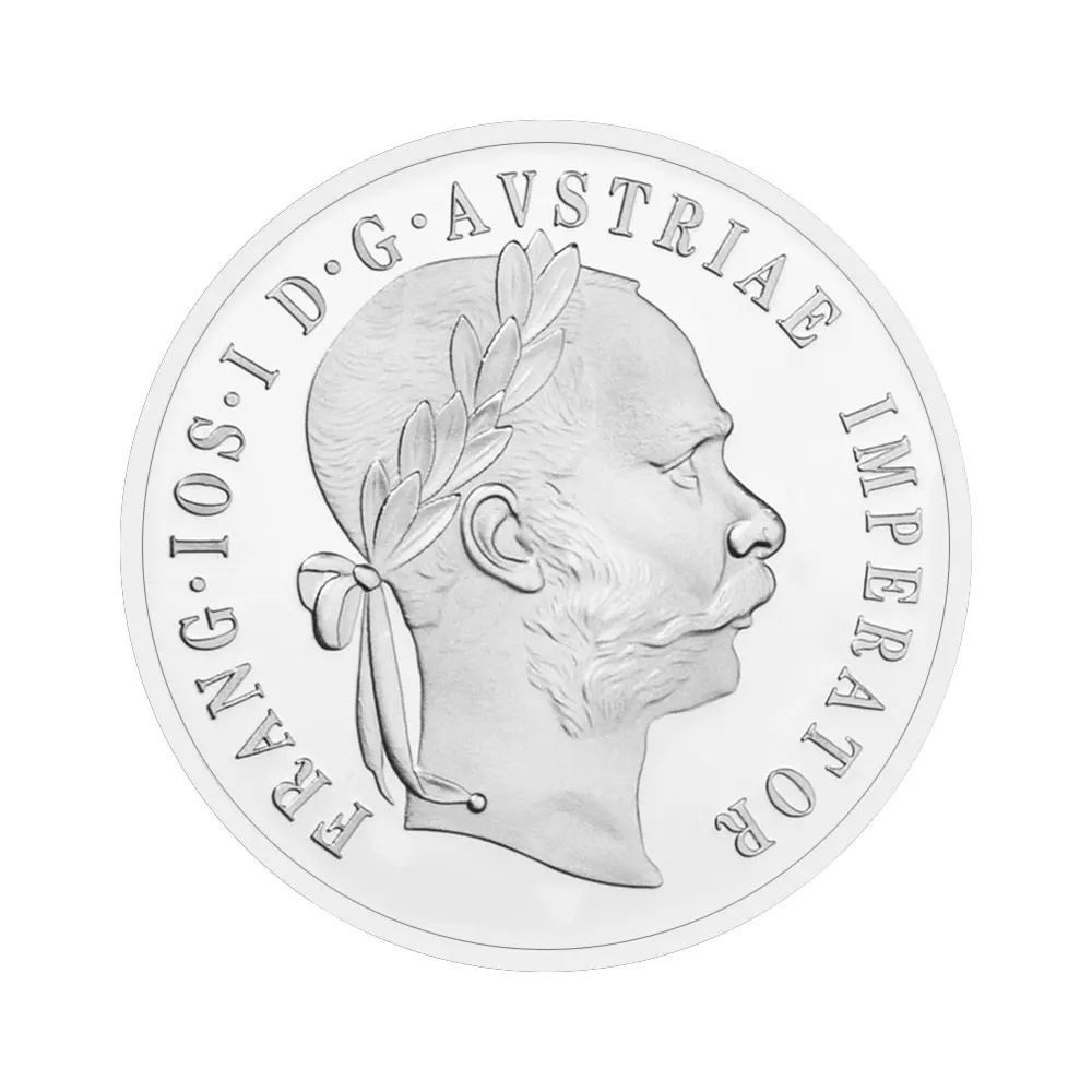 Pièce de collection plaquée argent, pièce commémorative, Joseph I d'Autriche-Hongrie, double tête, motif d'aigle, copie