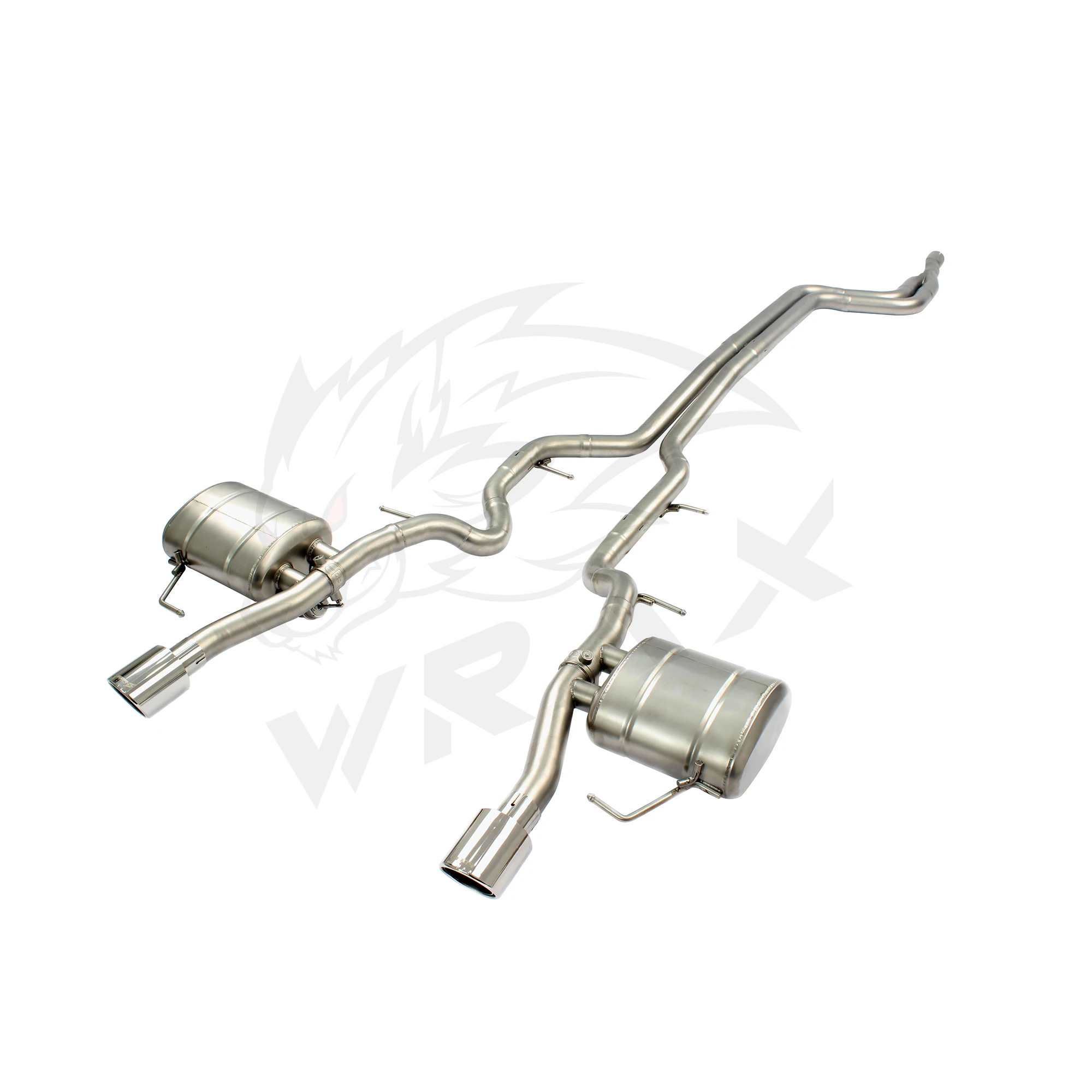 Układ wydechowy WRAX Performance Sport Sound do Jaguar XE 2014+ 2.0T 3.0T z regulowanym zaworem, Catback, bezstratny montaż.