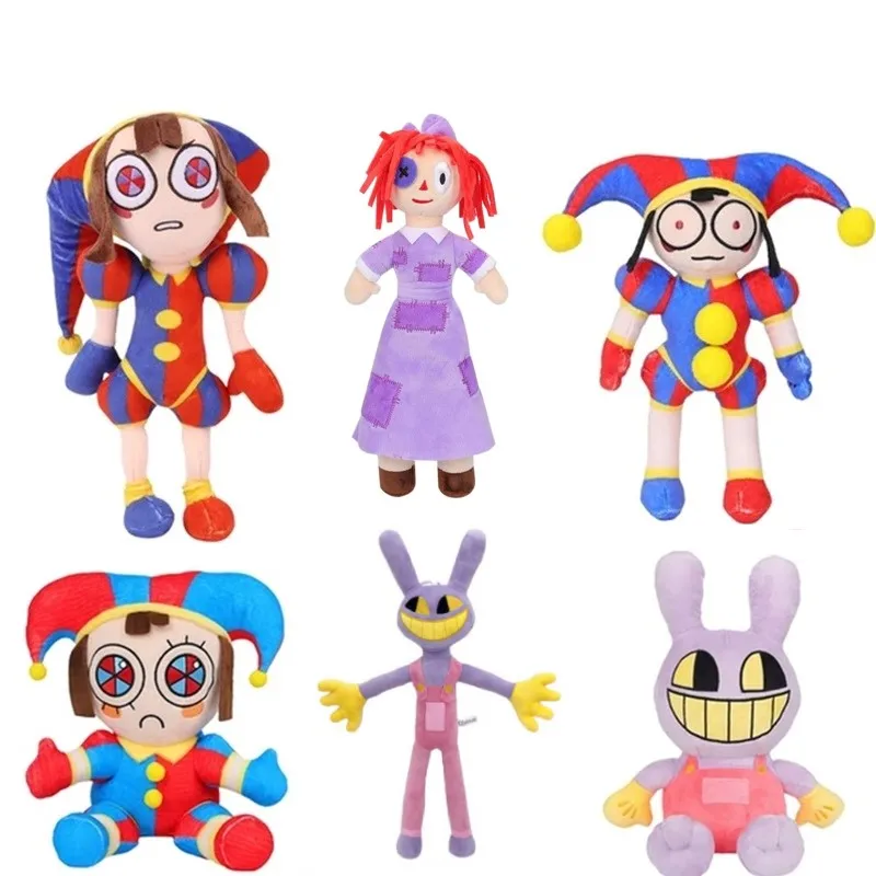 The Amazing Digital Circus Plush Pomni and Jax Plushie Doll Toys Cute Stuffed Animal Birthday for Kids Children Christmas