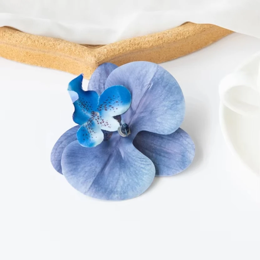 

50/100pc Thai Butterfly Orchid Artificial Flowers Home Decor Festival Wedding Bridal Accessories Headwear Hair Clip Diy Gift Box