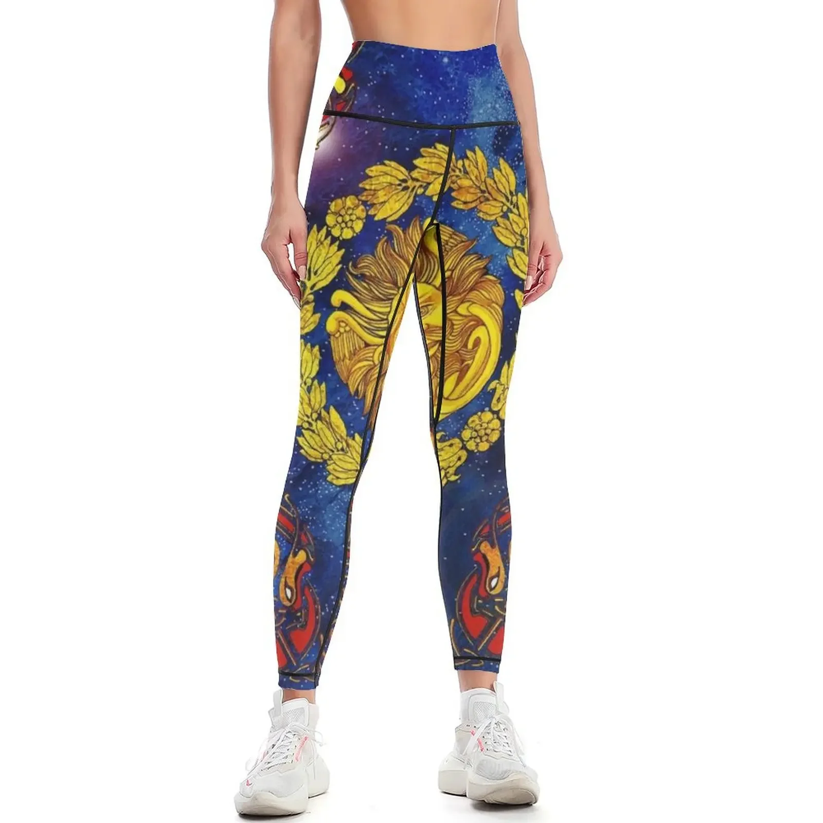 Aquae-Sulis Belenos Scarf: Original Artwork Copyright Stuart Littlejohn/QPublishing 2019 Leggings
