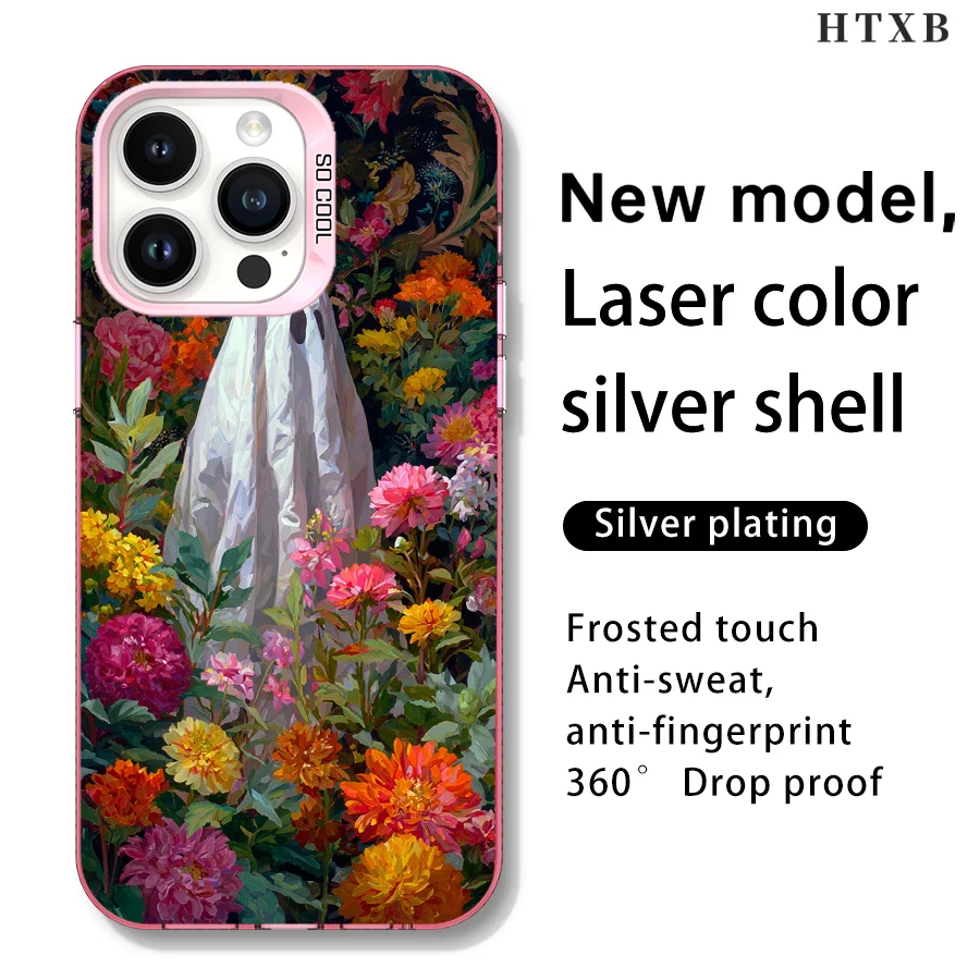 حافظة هاتف شبح ورقية للهالوين لهاتف آيفون 17 إلى 11 برو ماكس بلس