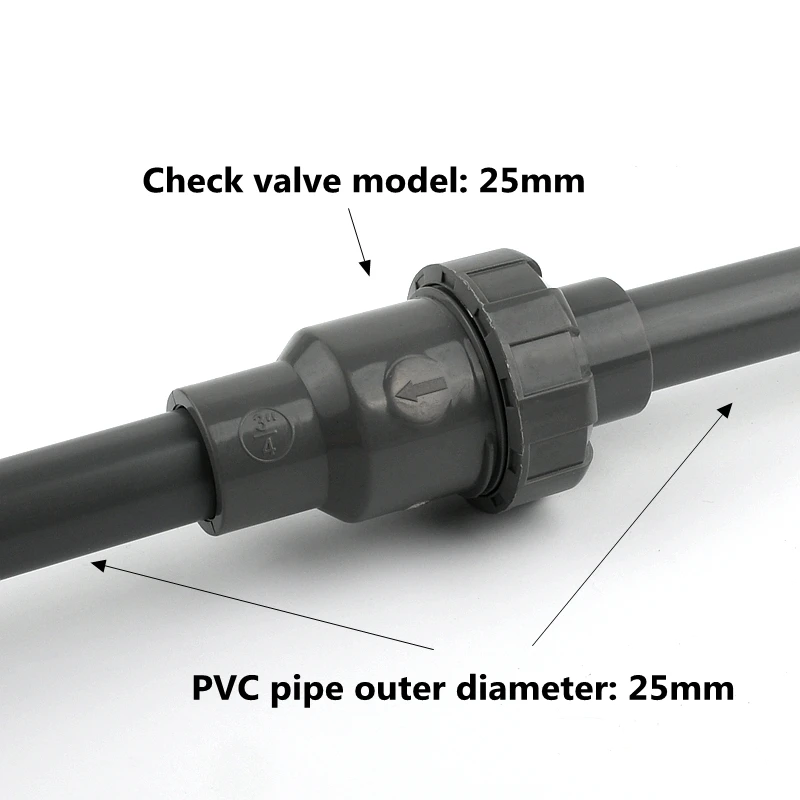 UPVC Bola Válvulas, Válvula Vertical, Válvula de escape, Jardim de irrigação, Aquarium Adapter, PVC Pipe Connector, 1Pc, 20mm, 25mm, 32mm, 40mm, 50mm