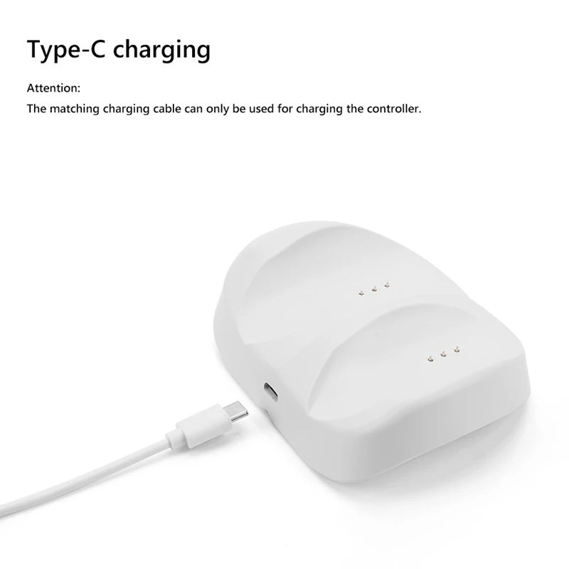 Dock di ricarica con 2 batterie ricaricabili Ricarica rapida da 20 W con indicatore LED per Oculus Quest 3/Meta Quest 3