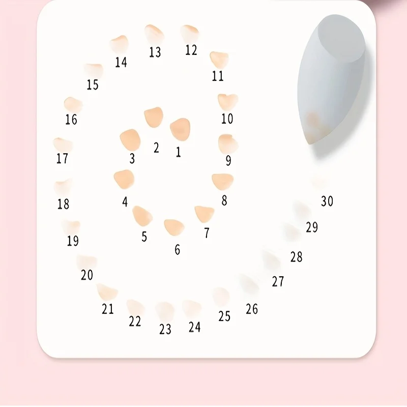12-Piece Set of Mixed Makeup Sponges, Dual-Use for Dry and Wet, Complete Set, Triangular Flocked Cushion Mini Makeup Sponge Finger Puff Beauty Tool, Applies Makeup Smoothly, Does Not Smudge, Suitable for All Skin Types