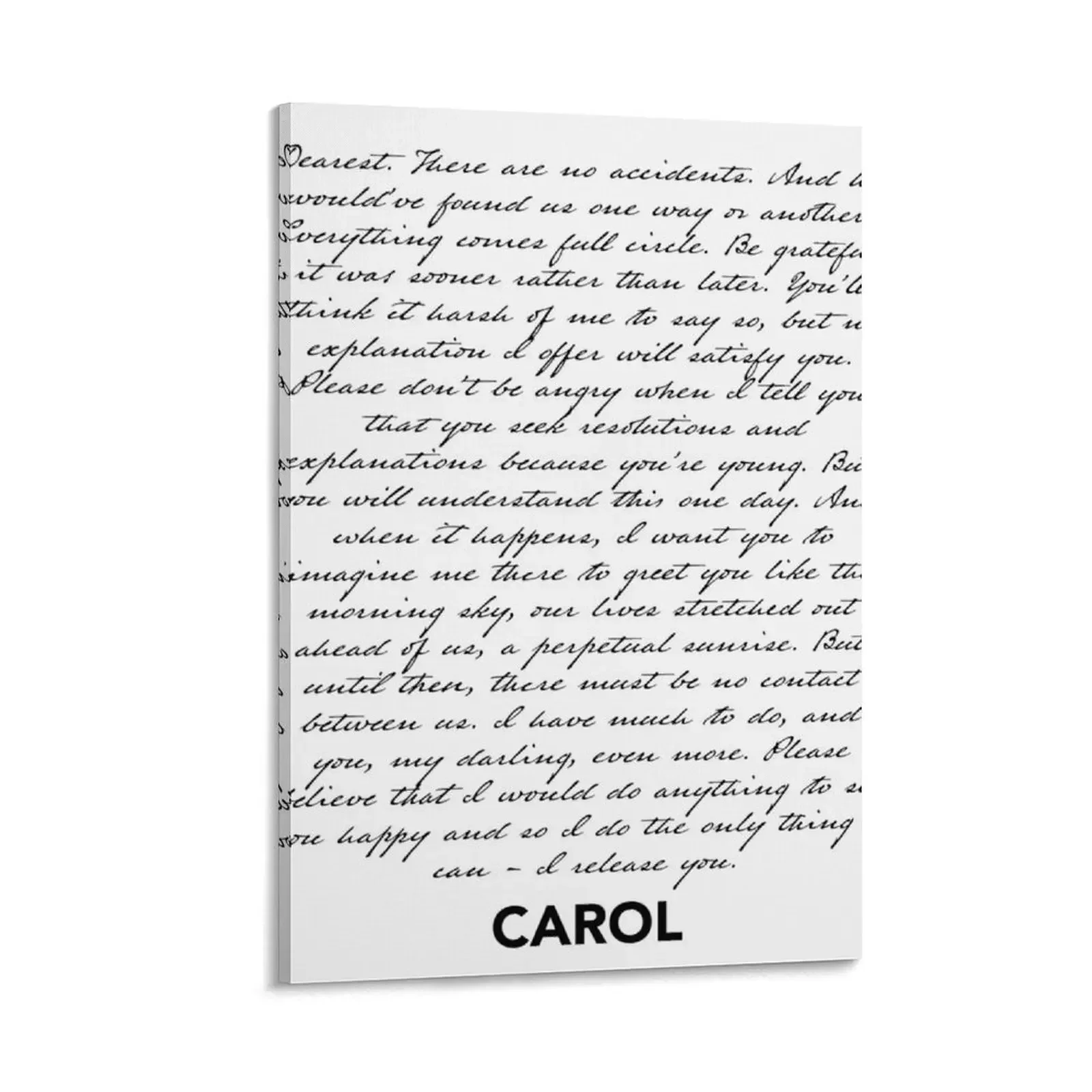 

Carol's Letter to Therese Canvas Painting canvas wall art room decors aesthetic vintage home decor wall decoration