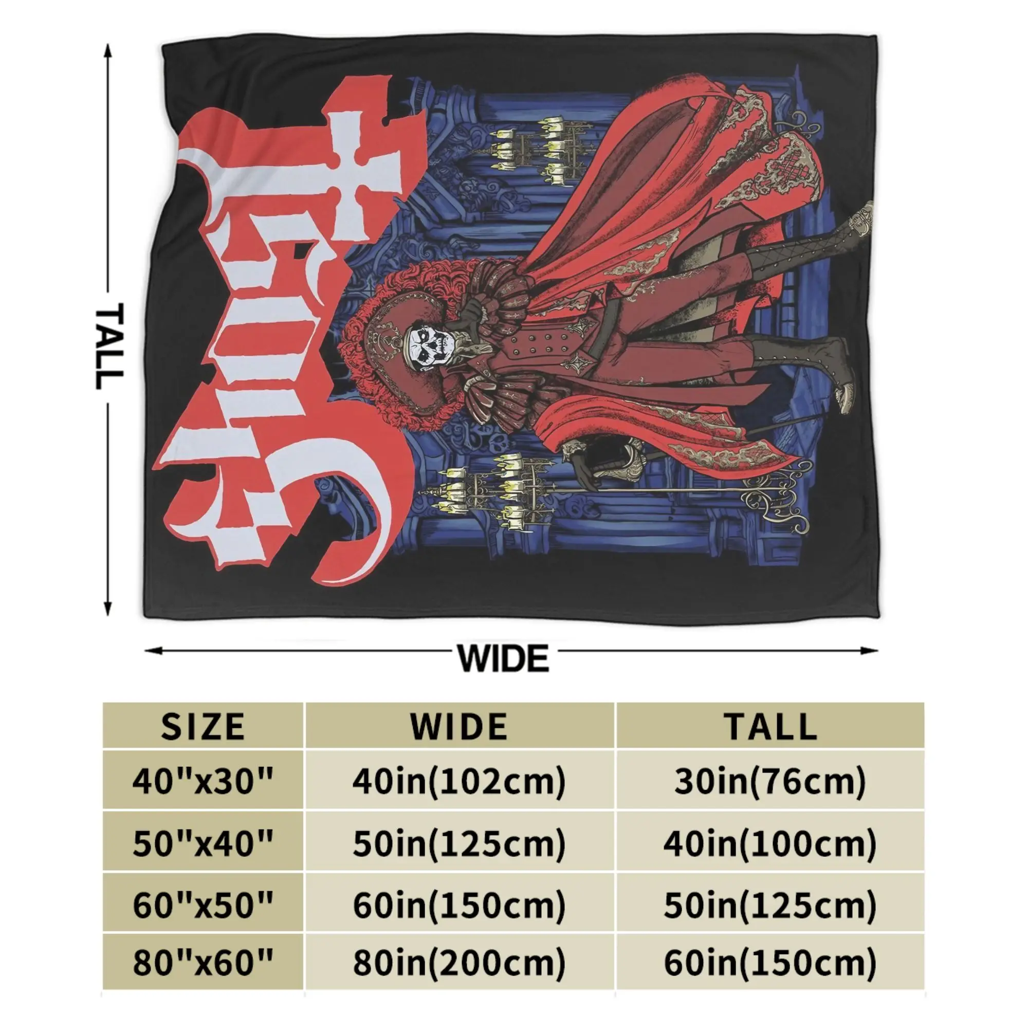 Coperte Rock Heavy Metal Band Decorazioni tessili in pile Fantasma Coperta portatile super morbida per letto Tappeto per auto