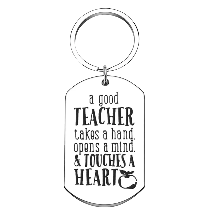 Charm Teacher birthday gift Keychain Pendant Teachers' Day Key Chains A Good Teacher Takes A Hand