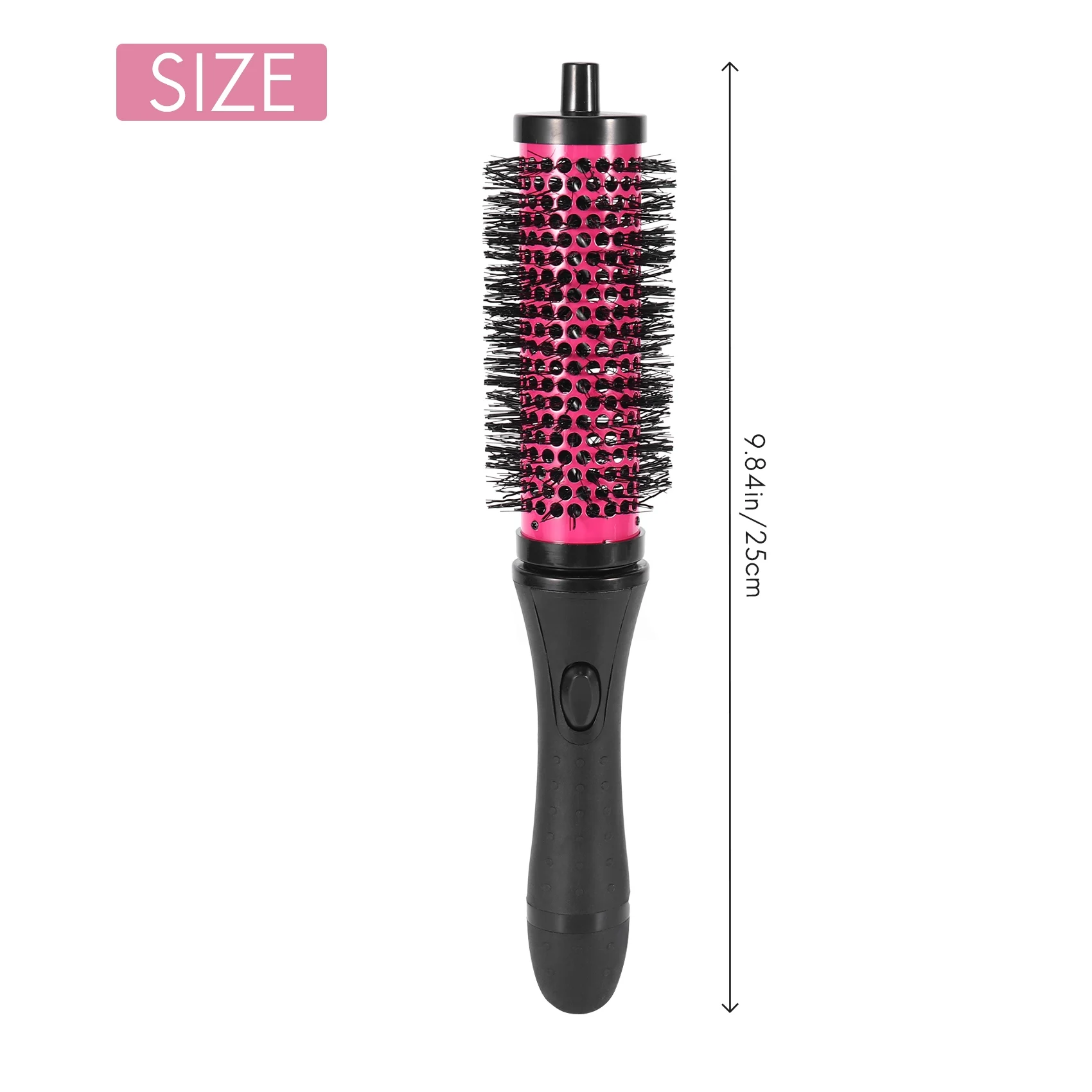 6pcs/set 3 Sizes Detachable Handle Hair Roller Brush with Positioning Clips Aluminum Ceramic Barrel Curler Comb Hairdresser