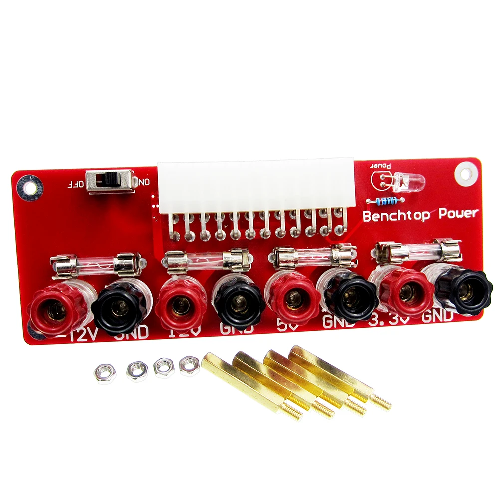 New Arrival Electric Circuit 24Pins ATX Benchtop Computer Power Supply Breakout board DC plug connector