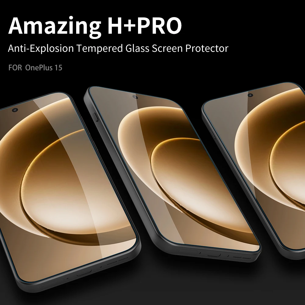 NILLKIN For OnePlus 15 15R H + Pro Series Screen Tempered Glass 9H Anti Explosion Screen Protector Film