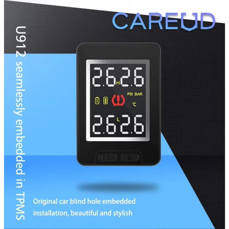 NEW In Stock CAREUD U912 for Toyota Wireless Tire Pressure Indicator 4X External Sensor Tyre Pressure Monitoring Systemm TPMS