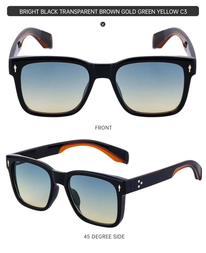 Neue quadratische Sonnenbrille für Männer Vintage Designer Sonnenbrille Frauen trend ige Luxus Retro Mode Brille Gafas de Sol Hombre Zonnebril – Detail 13