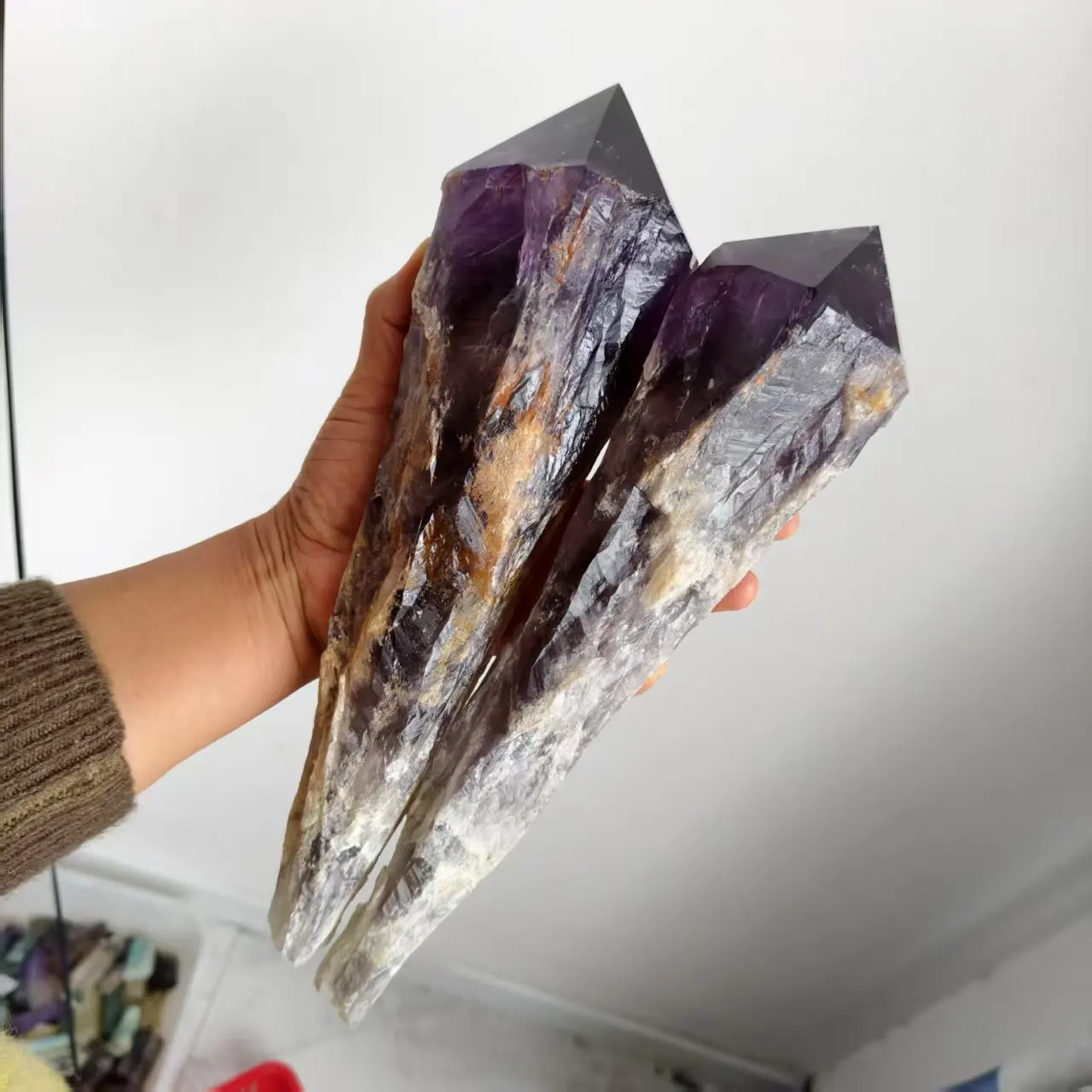 Natural Formed!Amethyst Scepter,Purple Quartz Crystal Ore, Mineral, Reiki, Healing, Wealth Scepter
