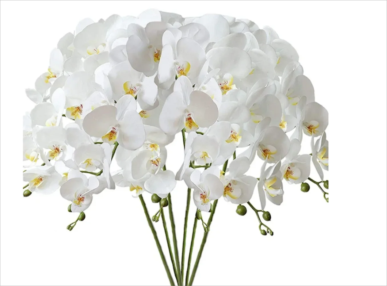 150pcs Phalaenopsis simulated bouquet, high-end fake flowers for wedding, flower wedding hall decoration