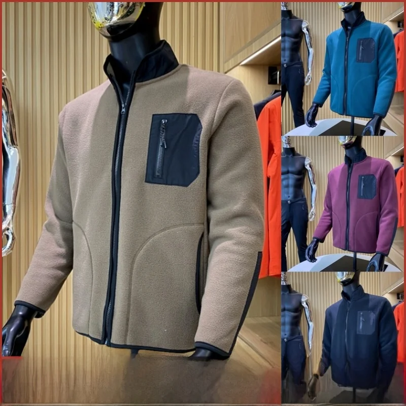 

Уличное мужское пальто с воротником-стойкой на подкладке, теплое легкое пальто, цветное дизайнерское осенне-зимнее новое поступление, молодежная мода