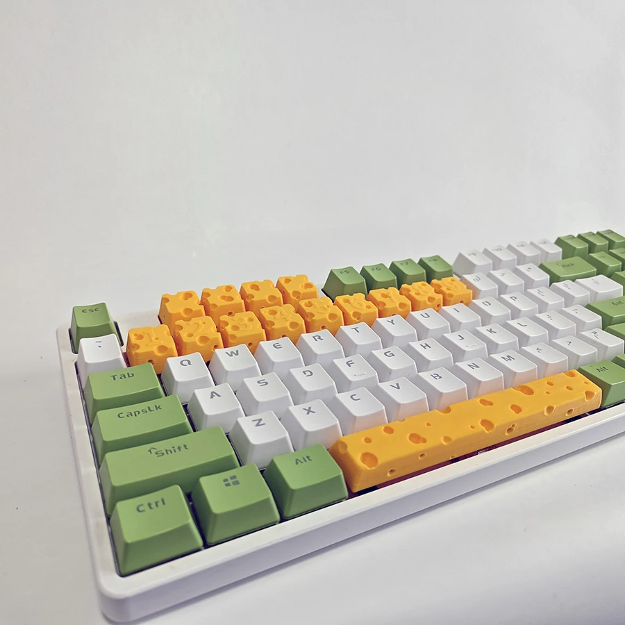 New Personalized Number 0-9 Keycaps Cute Cheese Style Key Cap For Cross Axis Mechanical Keyboard