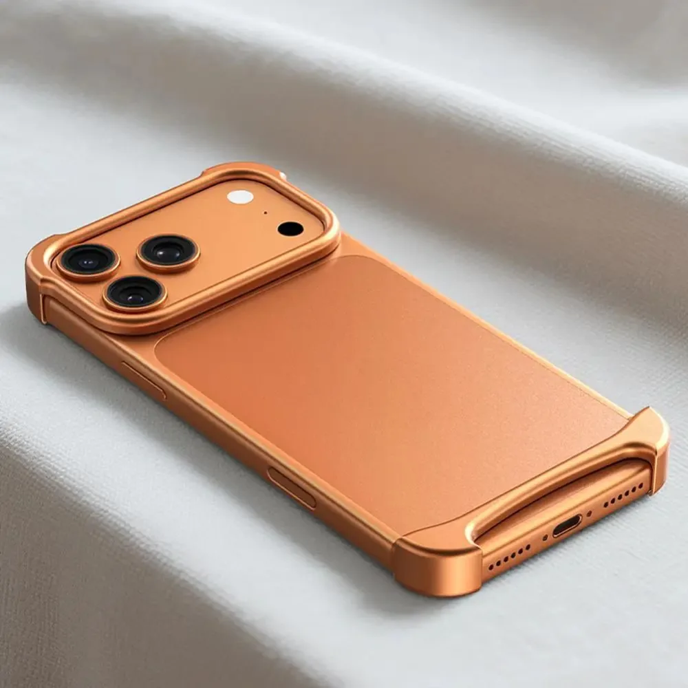 

For iPhone 17 Pro Max Case Split Metal Frame Transparent Shockproof Protective Back Cover
