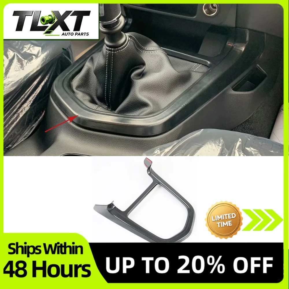 Interior Accessories For Nissan Navara NP300 ST 2015-2024 2025 Carbon Fiber Gear Shift Box Cover Molding Trim Frame Car Styling