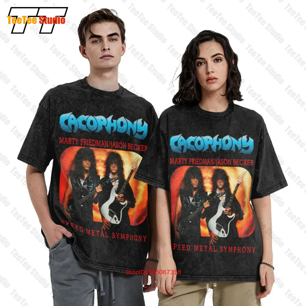Cacofonia Marty Friedman Jason Becker Speed Metal Symphony 01 Camisa unissex MTDA