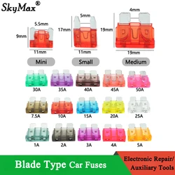 Car Fuses Automotive Blade Type 1~50A Mini Small Medium 12v DC Automatic Truck Blade Fuse Insurance Insert Auto Accessories