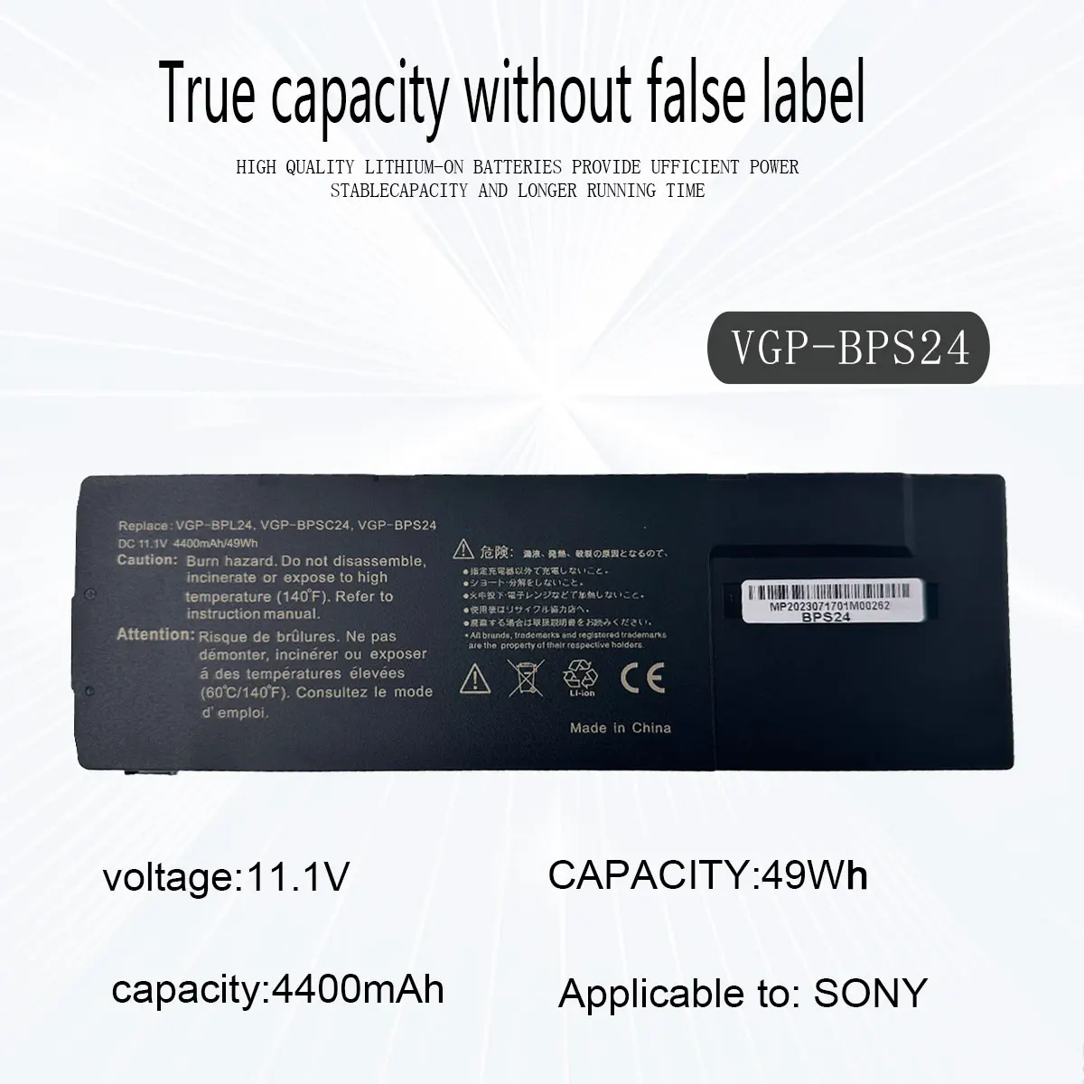 Imagem -02 - Bateria para Sony Vaio Bps24 Bpsc24 Bpl24 para SA sb sc se Vpcsa Vpcsb Vpcsc Vpcsc Vpcsd Vpcse Bateria Recarregável Novo Dxt-vgp-bps24