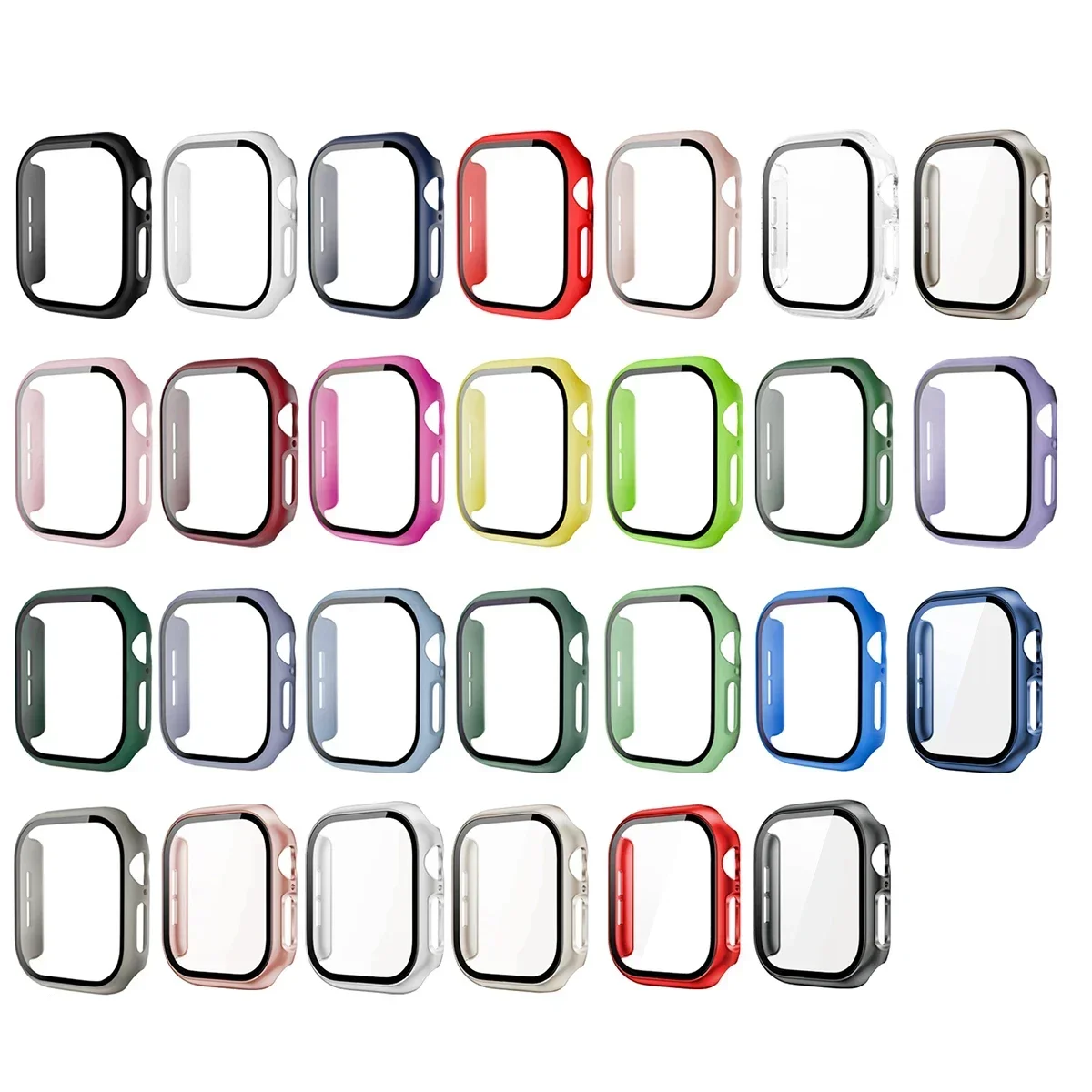 Tempered Glass+Cover For Apple Watch 10 42mm 46mm Matte Hard PC bumper Screen Protector Case iWatch series 10 42/46 Accessories