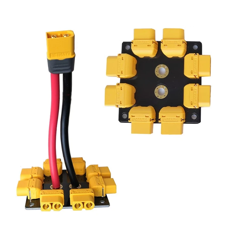 1PCS 240A High Current Power Distribution Board Welded XT60PW Female Plug Manager Plate Hub Optional 10AWG Silicone Wire for UAV
