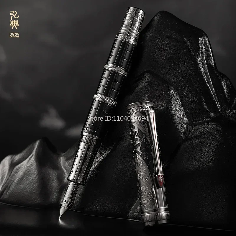 HongDian D5S Qin Dynasty Series With Converter Fountain Pen EF/F Polished Nib Exquisite Retro Writing Business Gift Pen