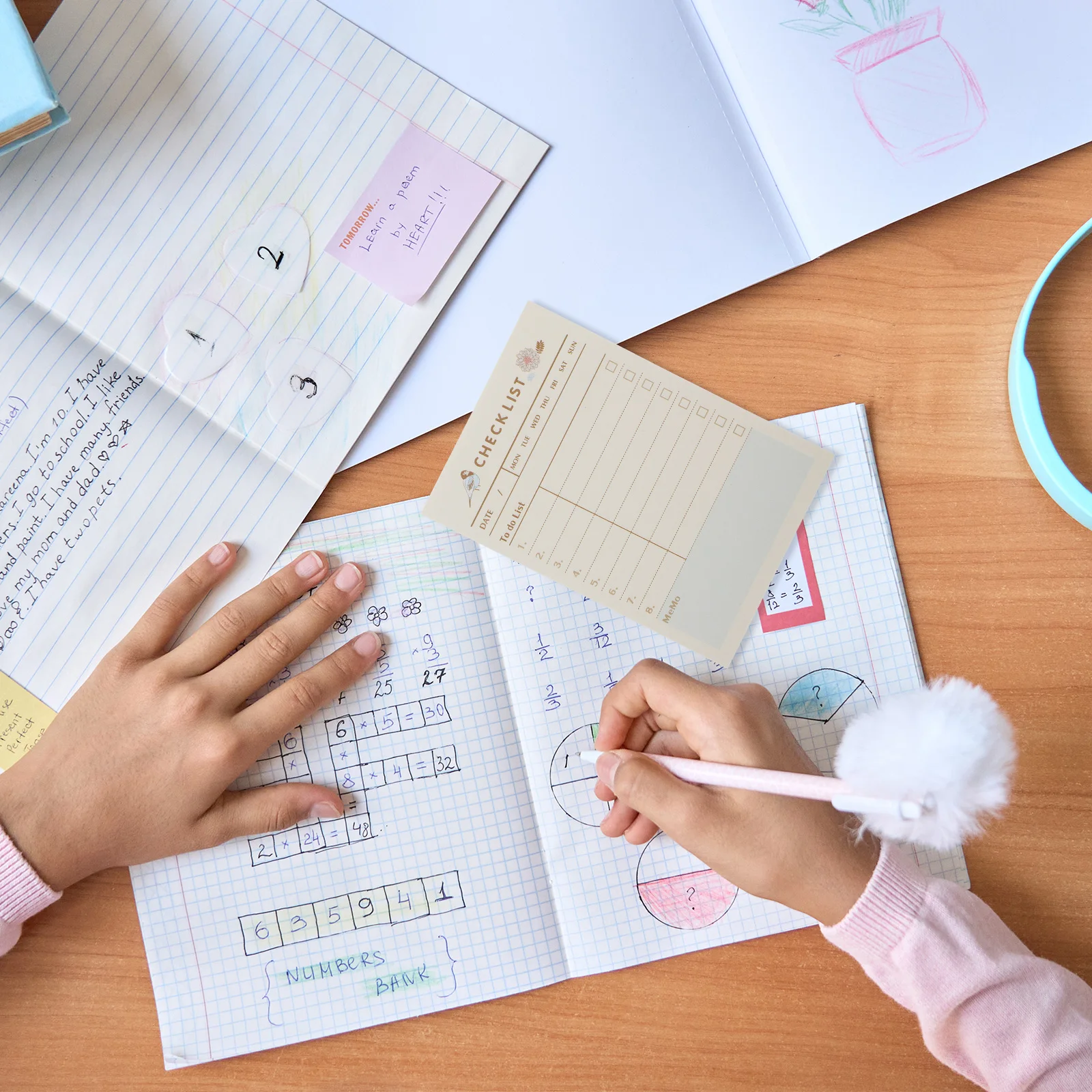 

6 Books Note Plan Sticky Tabs Journaling Stickers Stationery Memo Pad Small Paper Writing Pads