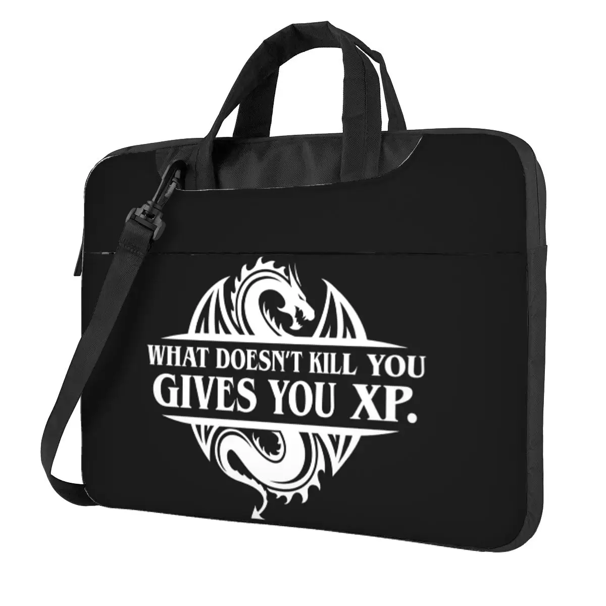 

What Doesnt Kill You Give You XP Настольная ролевая игра через плечо Сумка для ноутбука Сумка для компьютера Устойчивая защитная сумка для ноутбука