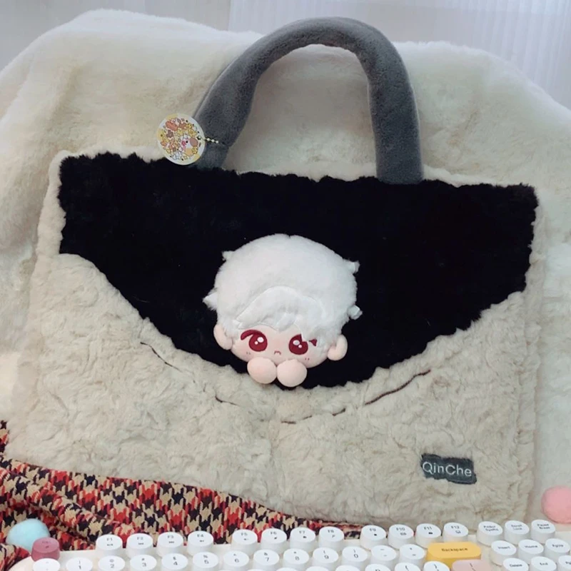 

Portable Laptop Sleeve Bag Plush Soft Cover 14Inch for Love and Deepspace Sylus Rafayel Zayne Xavier Caleb Laptop Sleeve Handbag