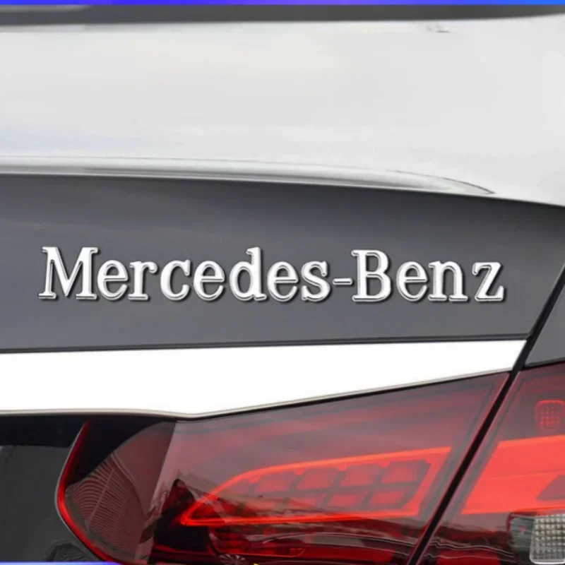 3D ABS Car Emblem Stickers Original Letter Logo For Mercedes Benz Universal Decals Modified Dody Rear Tail Standard Accessories