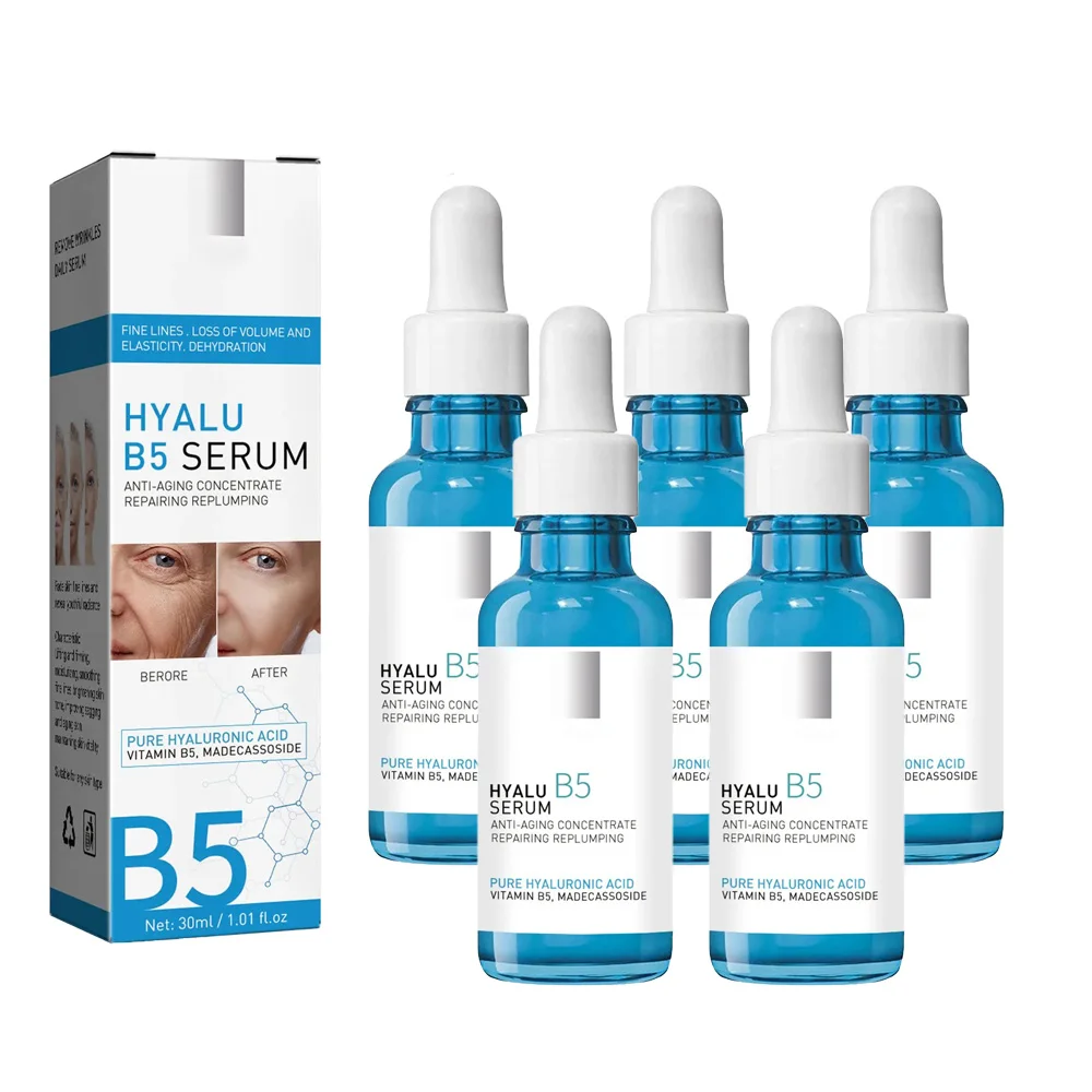 1/3/5 stücke B5 Schrumpfen Poren Serum Reine Hyaluronsäure Lifting Straffende Feine Linien Reduzieren Aufhellung Dunkle Kreis 30ML Hyalu Essenz