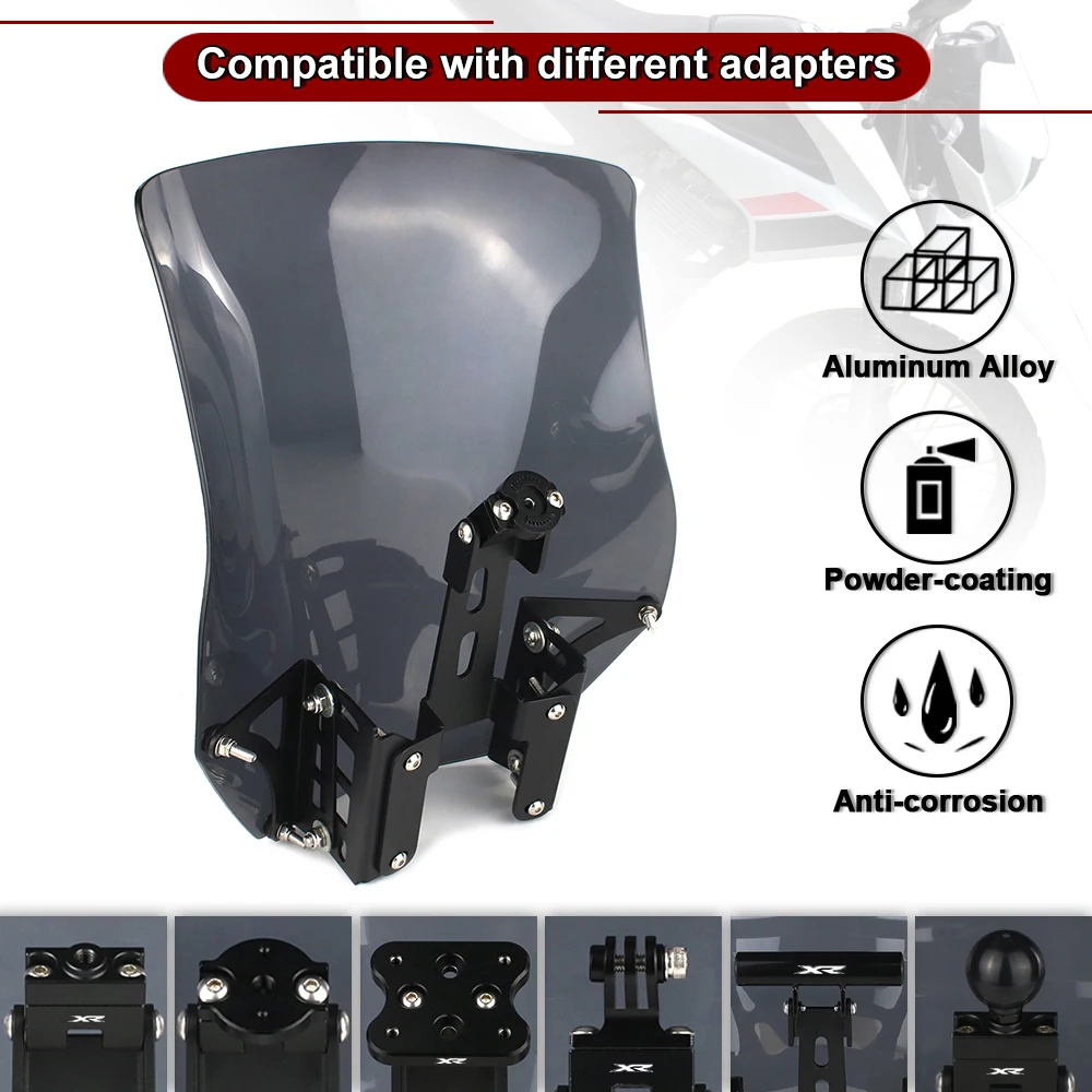 For Honda XR150L 2014-2025 XR125L 2014-2017 Motorcycle Windscreen Riser Adjustable Windshield Bracket & GPS Navigation bracket