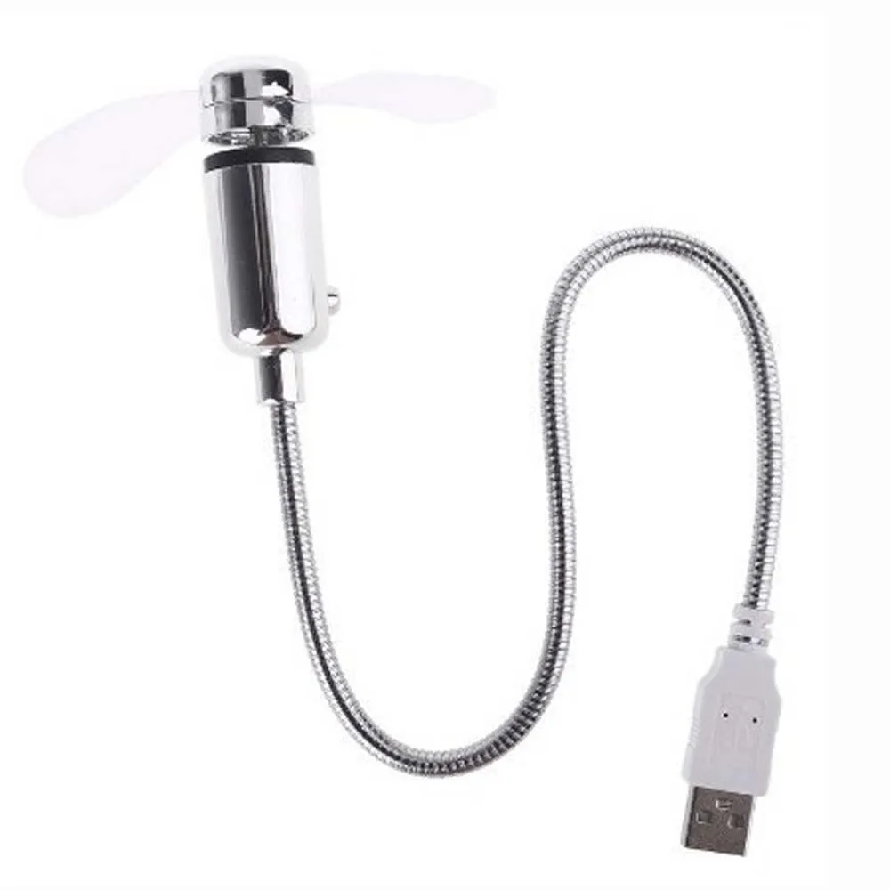 Ventilateur de refroidissement portable alimenté par USB, ventilateur USB flexible, souffleur d'air à col de cygne flexible pour ordinateur de bureau, ordinateur portable