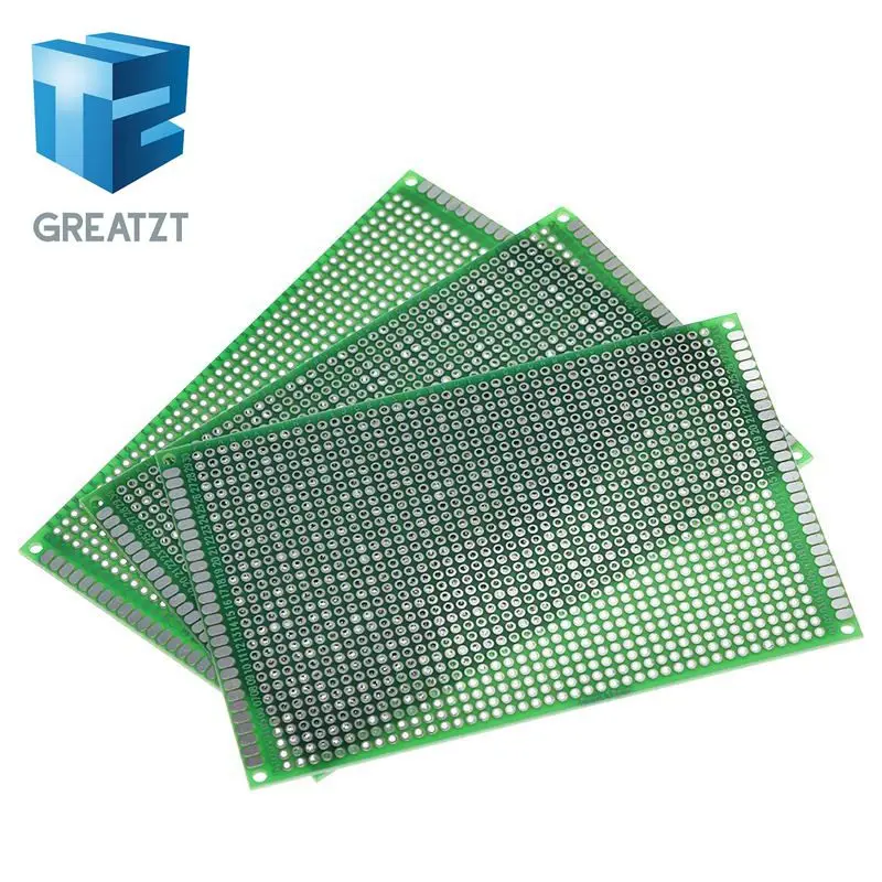 GREATZT 1/2/4PCS 8x12cm 80x120 mm Double Side Prototype PCB Universal Printed Circuit Board Protoboard For Arduino