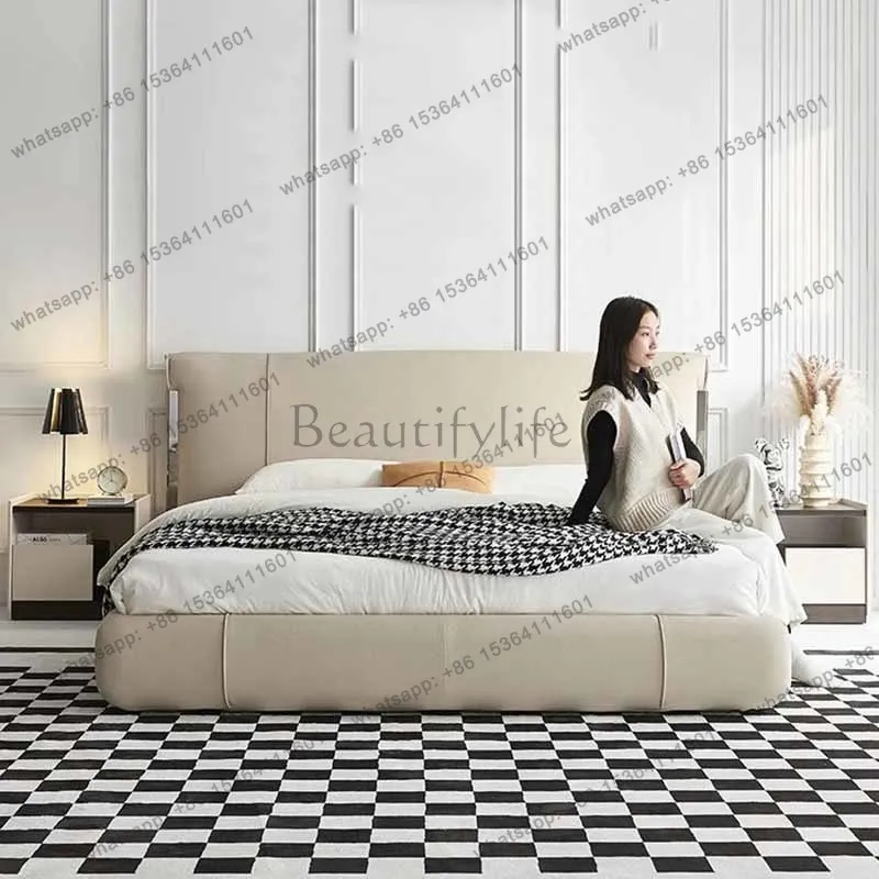 Unique Elegant Double Bed Banquette Cushioned Luxury Lounges Storage Bed Headboards Lounges Cama