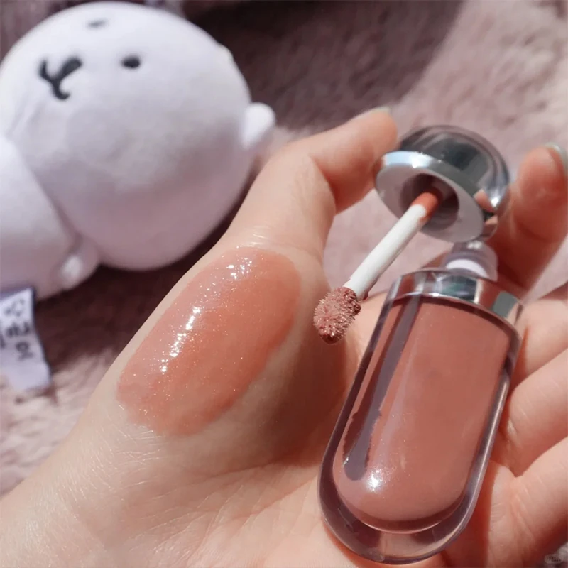 3D Liquid Lip Gloss 21 Color Mirror Lipstick Moisturize Persistent Glossy Not Fading Milk Tea Bean Paste Peach Naked Pink Color