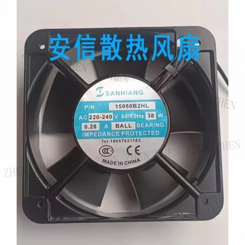 

Y FOR SANHIANG 15050B2HL AC220V-240V 38W 0.28A Axial Ball Cooling Fan