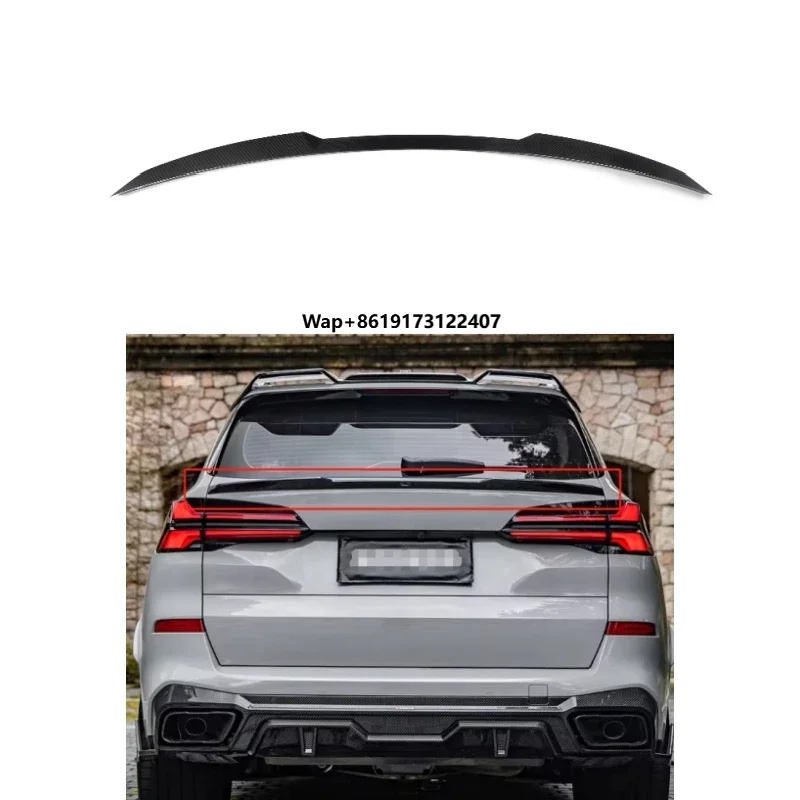 

Dry Carbon Fiber G05 F95 Spoiler High Kick Rear Trunk SQ Style Car Spoiler for X5 G05 LCI G18 LCI F95 2023-IN