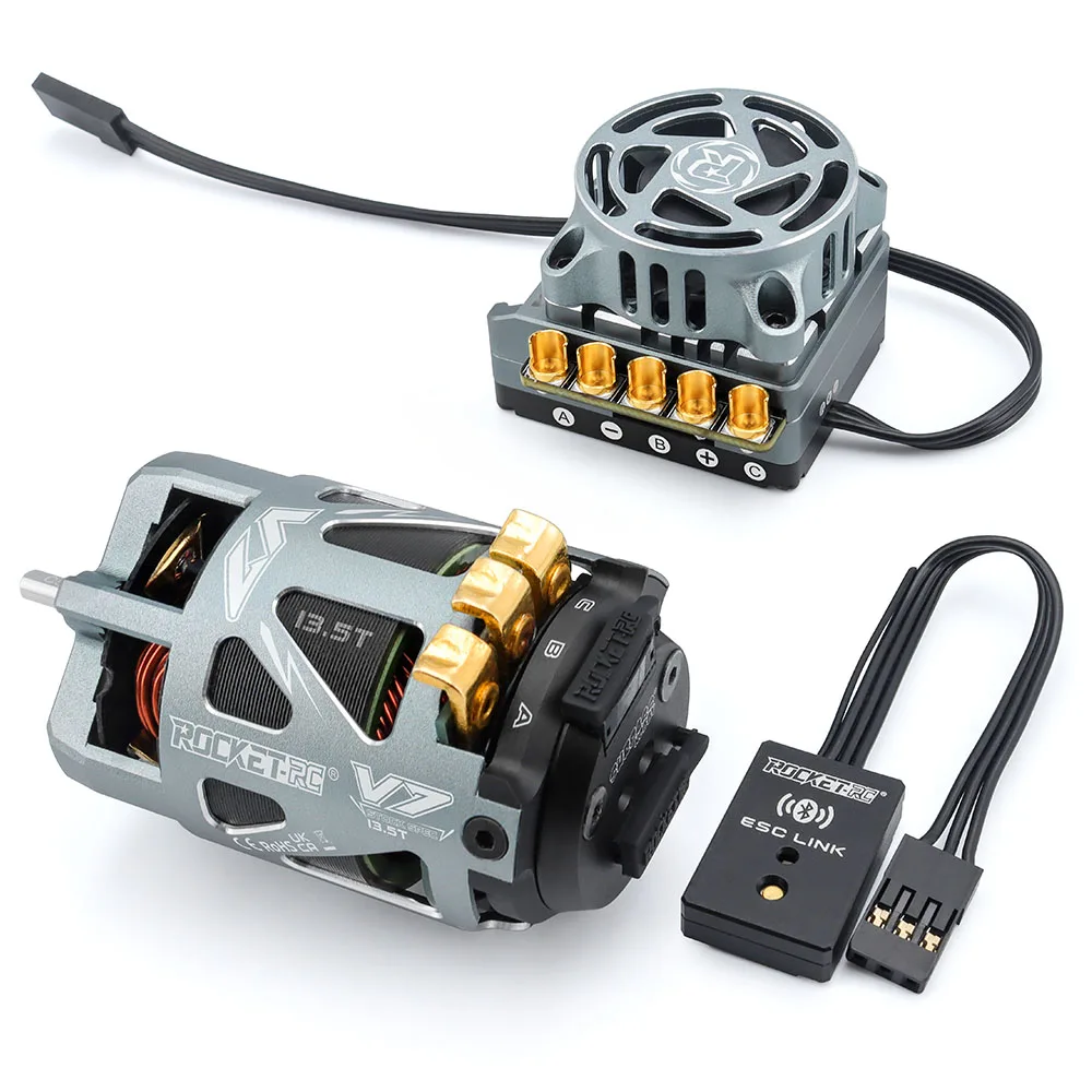 Surpass Hobby ROCKET-RC TS160 V3PRO 160A ESC w/ 540 V7 13.5T 17.5T Brushless Motor Combo for 1/10 WLtoys RC Buggy Racing Cars