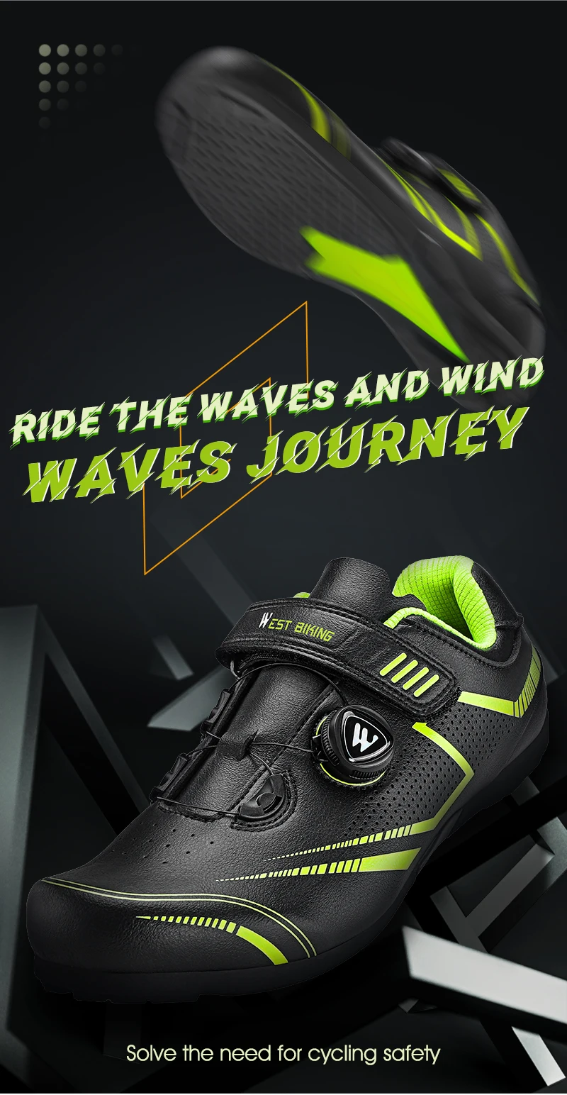 WEST BIKING Fahrradschuhe für Herren und Damen, mit Schnellwechselmechanismus, ohne Schnellspanner, für Rennräder, atmungsaktive Turnschuhe, Outdoor-Sportschuhe. – Detail 1