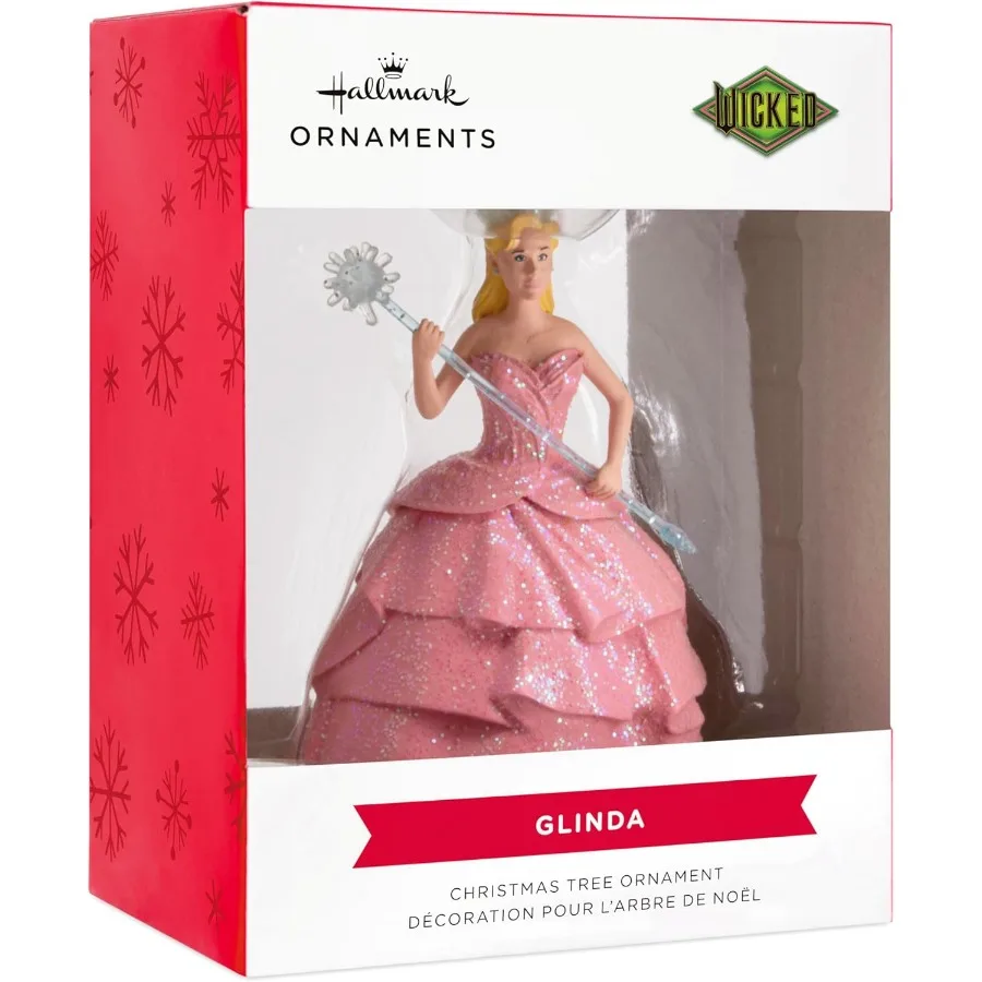 هدايا فيلم زينة عيد الميلاد من Hallmark Wicked Glinda مثالية لزينة العطلات ومحبي الفيلم الفريد القابل للتجميع D #3