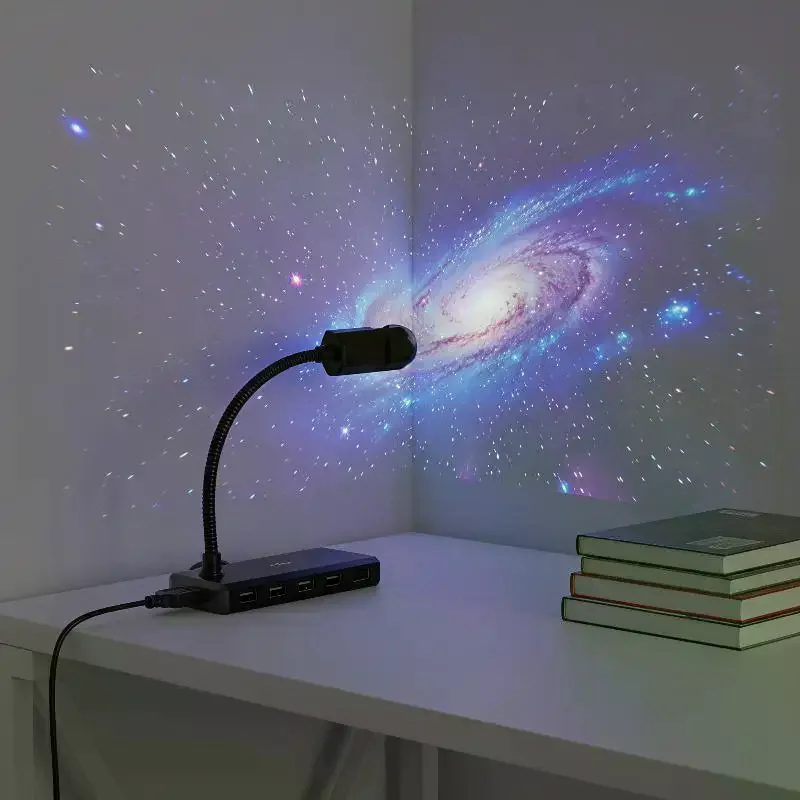 Romantic Rotatable Star Projector Portable USB LED Night Light Sleep Atmosphere Lamp Home Wedding Party Decoration