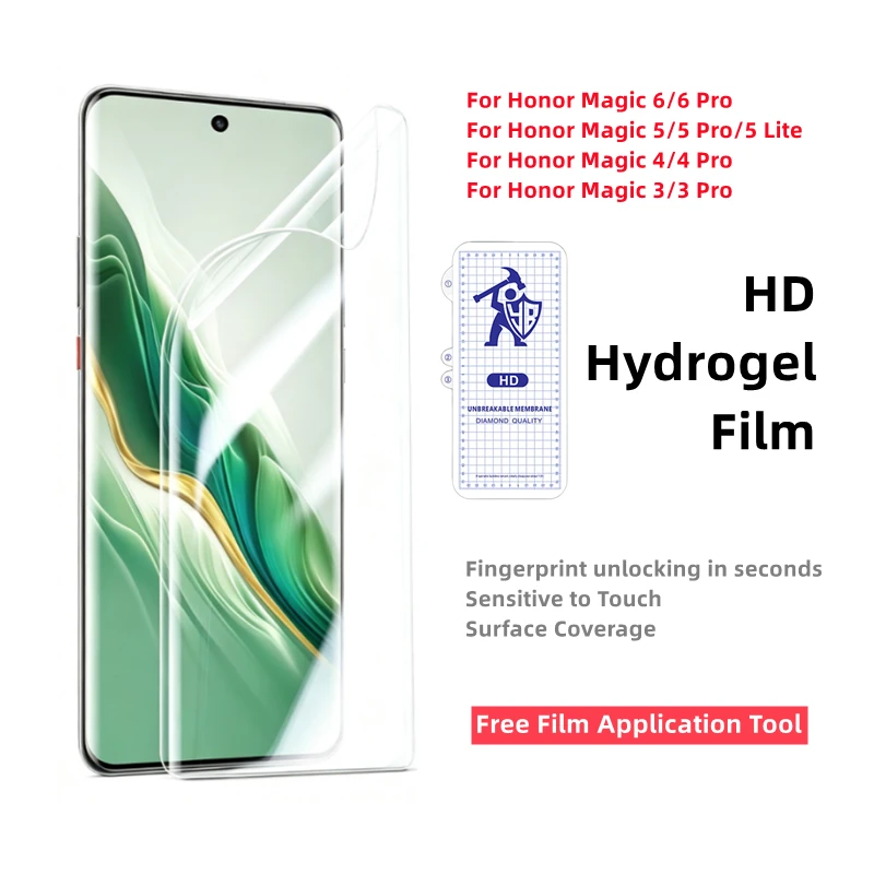 2/3/4pcs HD Hydrogel Film For Honor Magic 6 Pro Screen Protector For Magic 6/6 RSR Magic 5 Pro 4 Pro 3 Pro Clear Protective Film