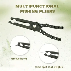 Alicates de pesca antideslizantes con extractor de anzuelos y cordón